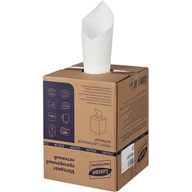 Материал протирочный нетканый в рулоне с центральной вытяжкой Luscan Professional W1 400 листов 32x38 см белый 1-слойный 60 г/кв.м