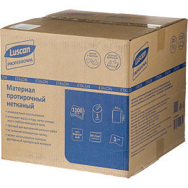 Материал протирочный нетканый в рулоне Luscan Professional W1 1100 листов 31.5x34 см голубой 1-слойный