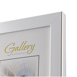 Рамка Мирам А4 21x29.7 см пластиковый багет 18 мм серебристая