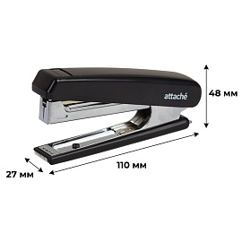 Степлер Attache 8209 до 12 листов черный (скобы № 10, с антистеплером)