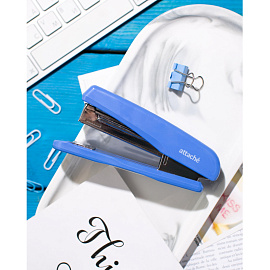 Степлер Attache 8209 до 12 листов синий (скобы № 10, с антистеплером)