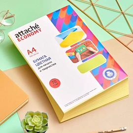 Бумага цветная для печати Выбор есть желтый пастель (А4, 70 г/кв.м, 500 листов)