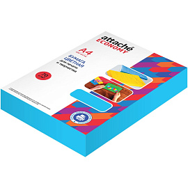 Бумага цветная для печати Выбор есть (Attache Economy) голубой интенсив (А4, 70 г/кв.м, 500 листов)