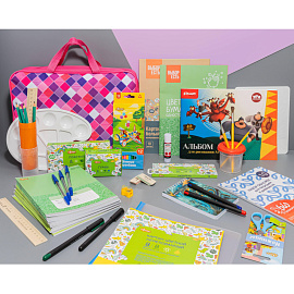 Набор первоклассника Комус Класс (№1 School) для девочки 60 предметов