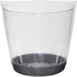 Кашпо с поддоном М-пластика Орхидея 3 л прозрачный (16.5x18 см)