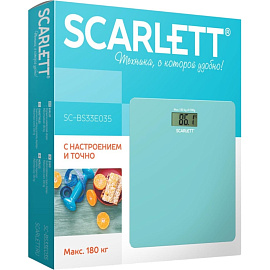 Весы напольные Scarlett SC-BS33E035 голубые