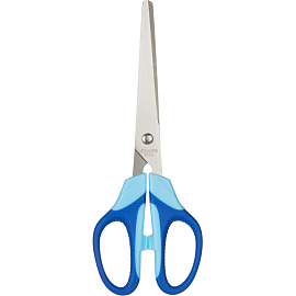 Ножницы 180 мм Attache Ergo&Soft с пластиковыми прорезиненными симметричными ручками синего цвета
