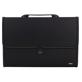 Папка-портфель пластиковая Deli А4+ (38.5x27.5x4 см, 13 отделений)