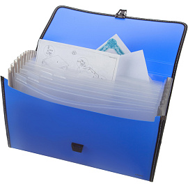 Папка-портфель пластиковая Deli А4+ (38.5x27.5x4 см, 13 отделений)