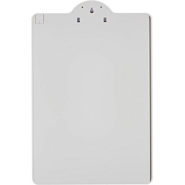 Папка-планшет с зажимом Deli А4 пластиковая серая с калькулятором