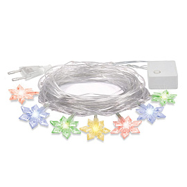 Электрогирлянда светодиодная Vegas Цветочки разноцветный свет 80 светодиодов (10 м)