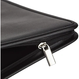 Сумка-папка деловая Алекс из винилискожи черного цвета (147и/чер)