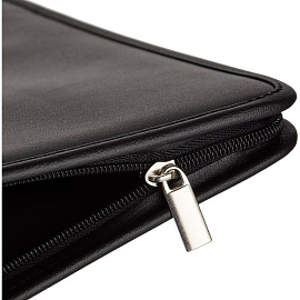 Сумка-папка деловая Алекс из искусственной кожи черного цвета (148и/чер)