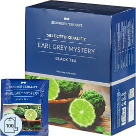 Чай черный Деловой Стандарт Earl Grey Mystery 100 пакетиков (бергамот)