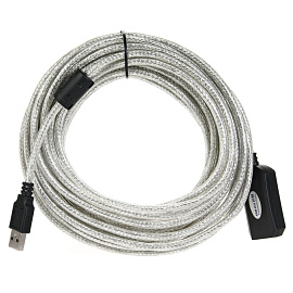 Удлинитель Vcom USB A - USB A 10 метров (VUS7049-10M)