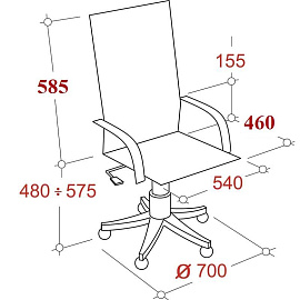 Кресло для руководителя Easy Chair 656 TС черное (ткань, пластик)