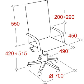 Кресло для руководителя Easy Chair 663 ТC чёрное (сетка/ткань, пластик)