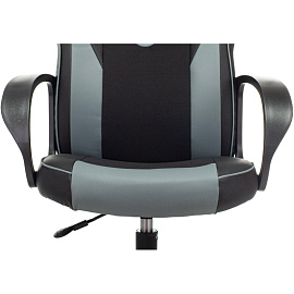 Кресло игровое Easy Game 905TPU серое/чёрное (экокожа, пластик)