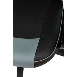 Кресло игровое Easy Game 905TPU серое/чёрное (экокожа, пластик)