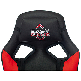 Кресло игровое Easy Game 906TPU красное/чёрное (экокожа, пластик)