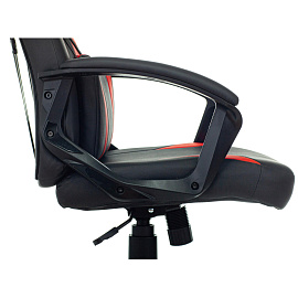 Кресло игровое Easy Game 906TPU красное/чёрное (экокожа, пластик)