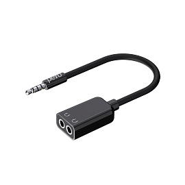 Переходник Pero mini-jack 3.5 мм - mini-jack 3.5 мм - mini-jack 3.5 мм 0.1 метра (4603768350644)