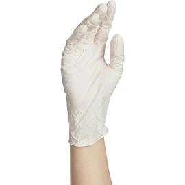 Перчатки медицинские смотровые нитриловые Benovy текстурированные нестерильные неопудренные размер S (6.5-7) белые (50 пар/100 штук в упаковке)