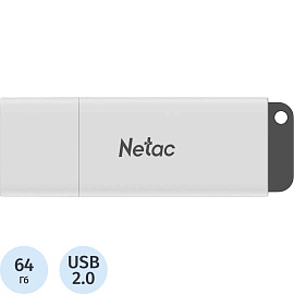 Флешка USB 2.0 64 ГБ Netac U185 (NT03U185N-064G-20WH)