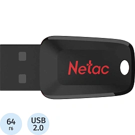 Флешка USB 2.0 64 ГБ Netac U197 (NT03U197N-064G-20BK)