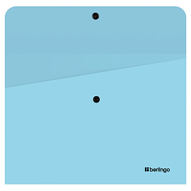 Папка-конверт на кнопке Berlingo "Instinct" А4, 330мкм, аквамарин