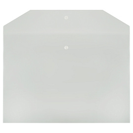 Папка-конверт на кнопке СТАММ А4, 120мкм, пластик, прозрачная