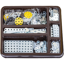 Конструктор металлический ЮНЛАНДИЯ "Для уроков труда №2", развивающий, 290 элементов, 104680 фото Конструктор металлический ЮНЛАНДИЯ "Для уроков труда №2", развивающий, 290 элементов, 104680