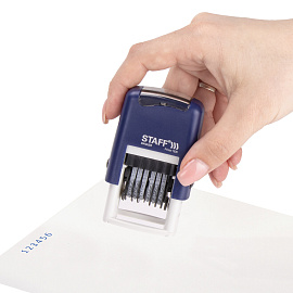 Нумератор 6-разрядный STAFF, оттиск 22х4 мм, "Printer 7836", 237434 фото Нумератор 6-разрядный STAFF, оттиск 22х4 мм, "Printer 7836", 237434