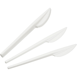 Нож одноразовый белый 165 мм 4000 штук в упаковке