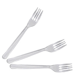 Вилка одноразовая прозрачная 180 мм (2000 штук в упаковке)