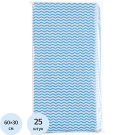 Салфетки хозяйственные SYR вискоза 60x30 см 45 г/кв.м синие (25 штук в упаковке)