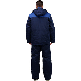 Костюм рабочий зимний мужской з12-КПК синий/васильковый (размер 56-58, рост 170-176)