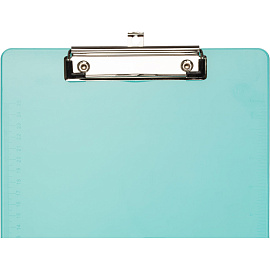 Папка-планшет с зажимом Attache A4 пластиковая прозрачная синяя