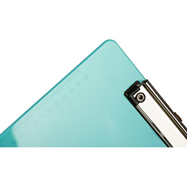 Папка-планшет с зажимом Attache A4 пластиковая прозрачная синяя