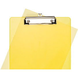Папка-планшет с зажимом Attache A4 пластиковая желтая