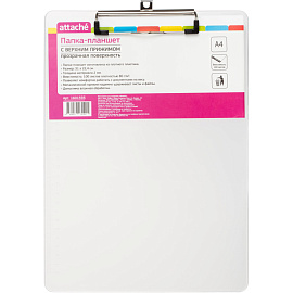 Папка-планшет с зажимом Attache A4 пластиковая