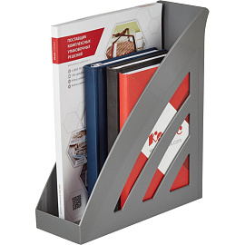 Лоток вертикальный для бумаг 90 мм Attache Success пластиковый серый