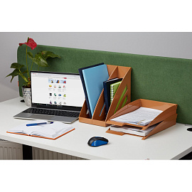 Лоток вертикальный для бумаг 90 мм Attache Success пластиковый бежевый