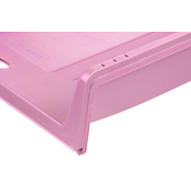 Лоток горизонтальный для бумаг Attache Акварель пластиковый розовый