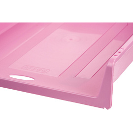 Лоток горизонтальный для бумаг Attache Акварель пластиковый розовый