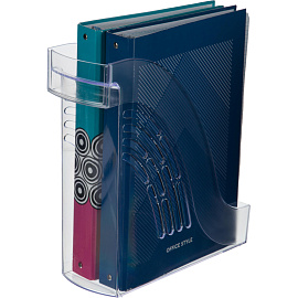 Лоток вертикальный для бумаг 95 мм Attache пластиковый прозрачный