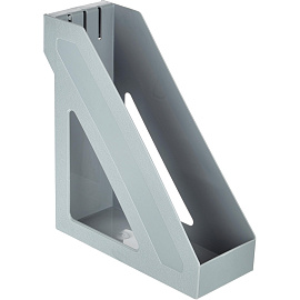 Лоток вертикальный для бумаг 100 мм Стамм пластиковый серый фото Лоток вертикальный для бумаг 100 мм Стамм пластиковый серый