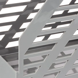 Лоток вертикальный для бумаг 160 мм Стамм XXL пластиковый серый