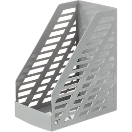 Лоток вертикальный для бумаг 160 мм Стамм XXL пластиковый серый