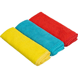 Салфетки хозяйственные микрофибра 30х30 см 180 г/кв.м (3 штуки в упаковке)